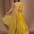 yellow sequins georgette lehenga set choli with dupatta with dupatta