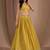 yellow sequins georgette lehenga set choli with dupatta with dupatta