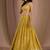 yellow sequins georgette lehenga set choli with dupatta with dupatta