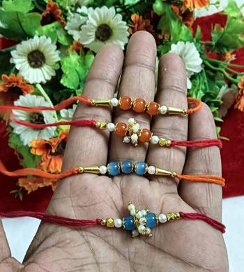 Bhaiya  bhabhi rakhi combo with roli and chawal 1