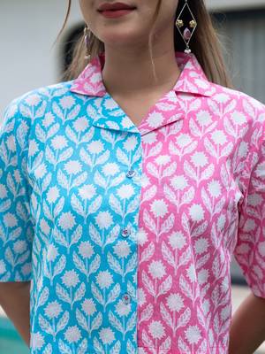  pink and blue crop top and trouser co ord set 4