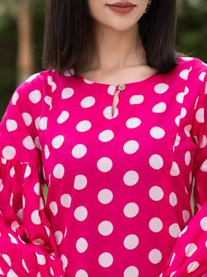  pink polka dot print top and trouser co ord set 4