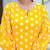 Yufta yellow polka dot print top and trouser co ord set
