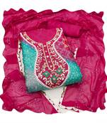 Handcrafted glamorous maroon colour organza salwar kameez for graceful festive looks in girlish style