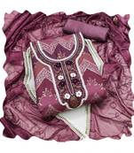 Handcrafted glamorous wine colour organza salwar kameez for graceful fancy looks in girlish style