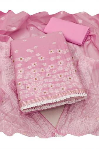 Handcrafted glamorous pink colour art silk salwar kameez for graceful graceful party looks in wedding style
