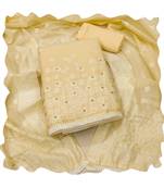 Handcrafted glamorous beige colour art silk salwar kameez for graceful graceful party looks in wedding style