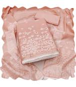 Handcrafted glamorous peach colour art silk salwar kameez for graceful graceful party looks in wedding style