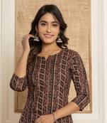  cotton black workwear kurta set with comfortable harem pants