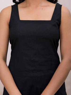  black & beige pure cotton straight kurta dupatta set 4