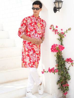 men's printed cotton kurta top- meerut collection 3