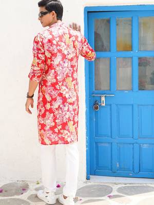 men's printed cotton kurta top- meerut collection 5