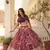 Wine Diwali Lehenga Choli for Women