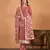 dusty embroidered pink faux georgette salwar suit with Dupatta