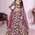  Purple Sequins And Zari Embroidered Georgette Lehenga Choli For Bride