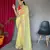 Yellow Georgette Sequance work embroidary saree with Blouse