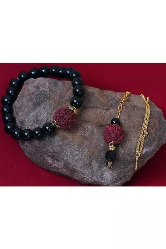 Handmade rakhi, brother combo couple pair rudraksha rakhi bracelet set for bhaiya
