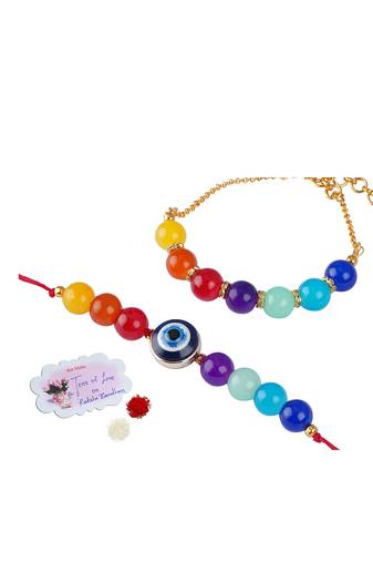 7 chakra evil eye energetic healing money magnet rakhi bracelet for spiritual connection and protection