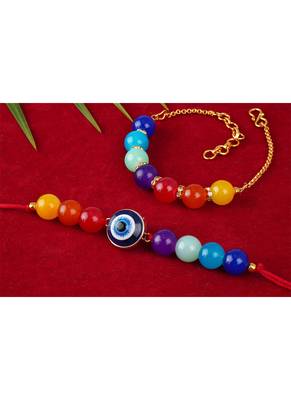 7 chakra evil eye energetic healing money magnet rakhi bracelet for spiritual connection and protection 3