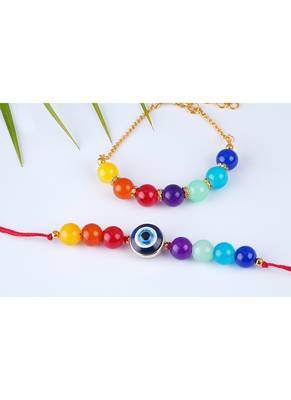 7 chakra evil eye energetic healing money magnet rakhi bracelet for spiritual connection and protection 4
