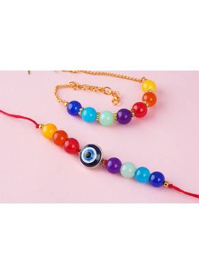 7 chakra evil eye energetic healing money magnet rakhi bracelet for spiritual connection and protection 5