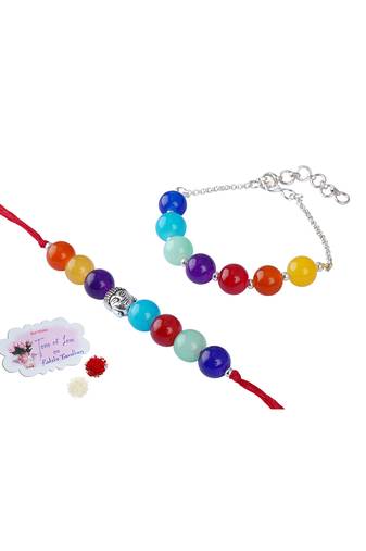 Chakra energetic healing money magnet rakhi bracelet for spiritual connection and protection