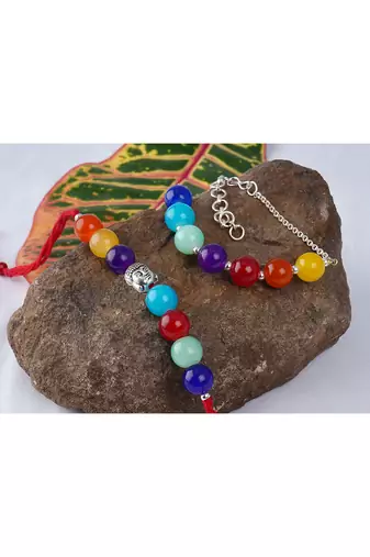 Chakra energetic healing money magnet rakhi bracelet for spiritual connection and protection
