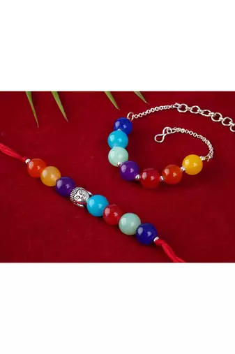 Chakra energetic healing money magnet rakhi bracelet for spiritual connection and protection