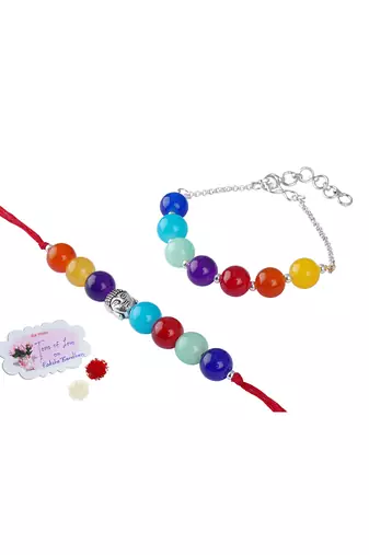 Chakra energetic healing money magnet rakhi bracelet for spiritual connection and protection