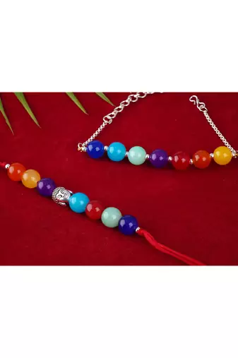 Chakra energetic healing money magnet rakhi bracelet for spiritual connection and protection