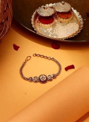 Gold plated rakhi bracelet 2
