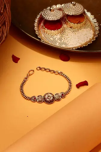 Gold plated rakhi bracelet
