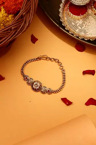 Gold plated rakhi bracelet
