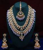 Bridal 2 Layer Maharani Haar  Wedding Earring Necklace Jewellery Set