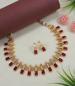 Indian bollywood bridal gold plated traditional temple necklace jewellery set