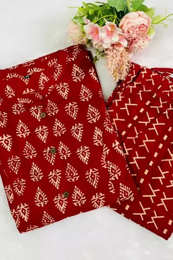 Women's Cotton Floral Print  Kurta Palazzo