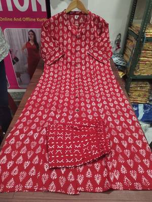 Women's Cotton Floral Print  Kurta Palazzo 7