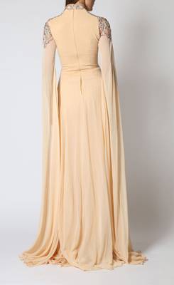 Beige Georgette Zari Work Kaftan  3