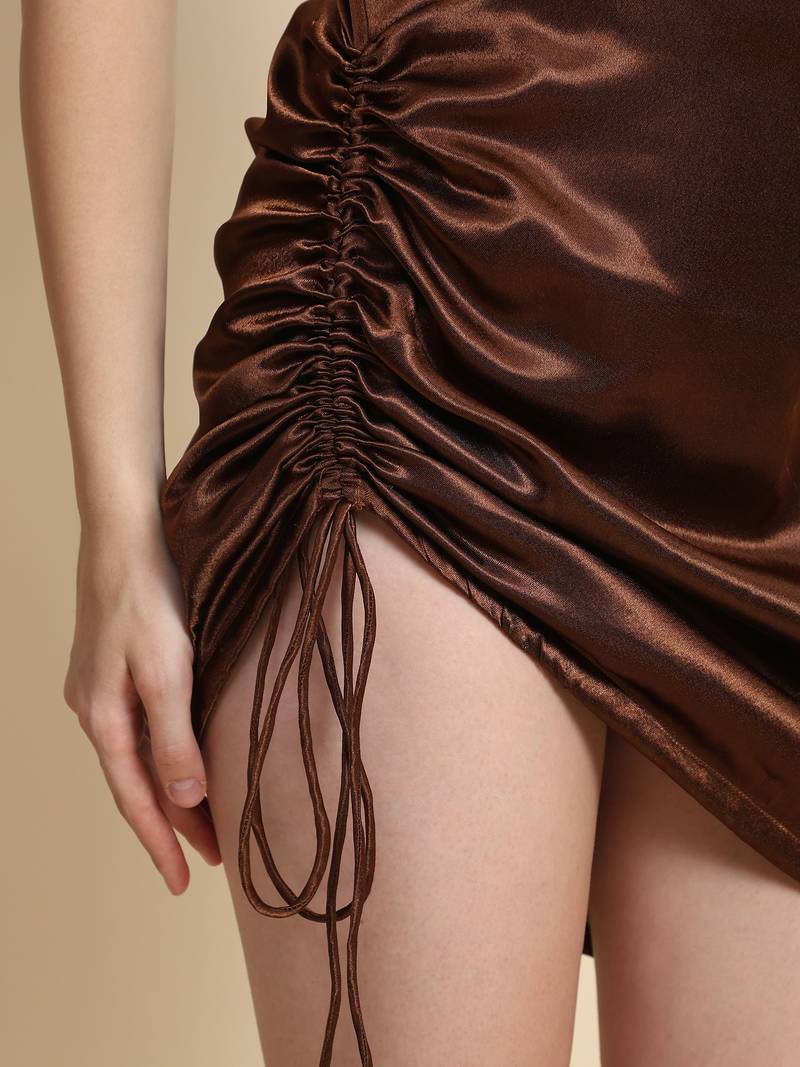 Women Satin Short Fusion Ideal for Parties and Casual Occasions