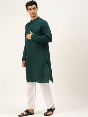 Pro-ethic style developer men's cotton kurta pajama traditional wear wedding outfit dress 5
