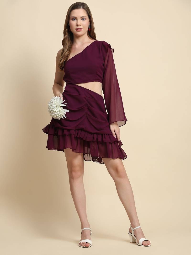 burgundy western dress Western Burgundy Maroon Suede Fringes Shirt Cowgirl Dress WWS600   NativeEagleStore