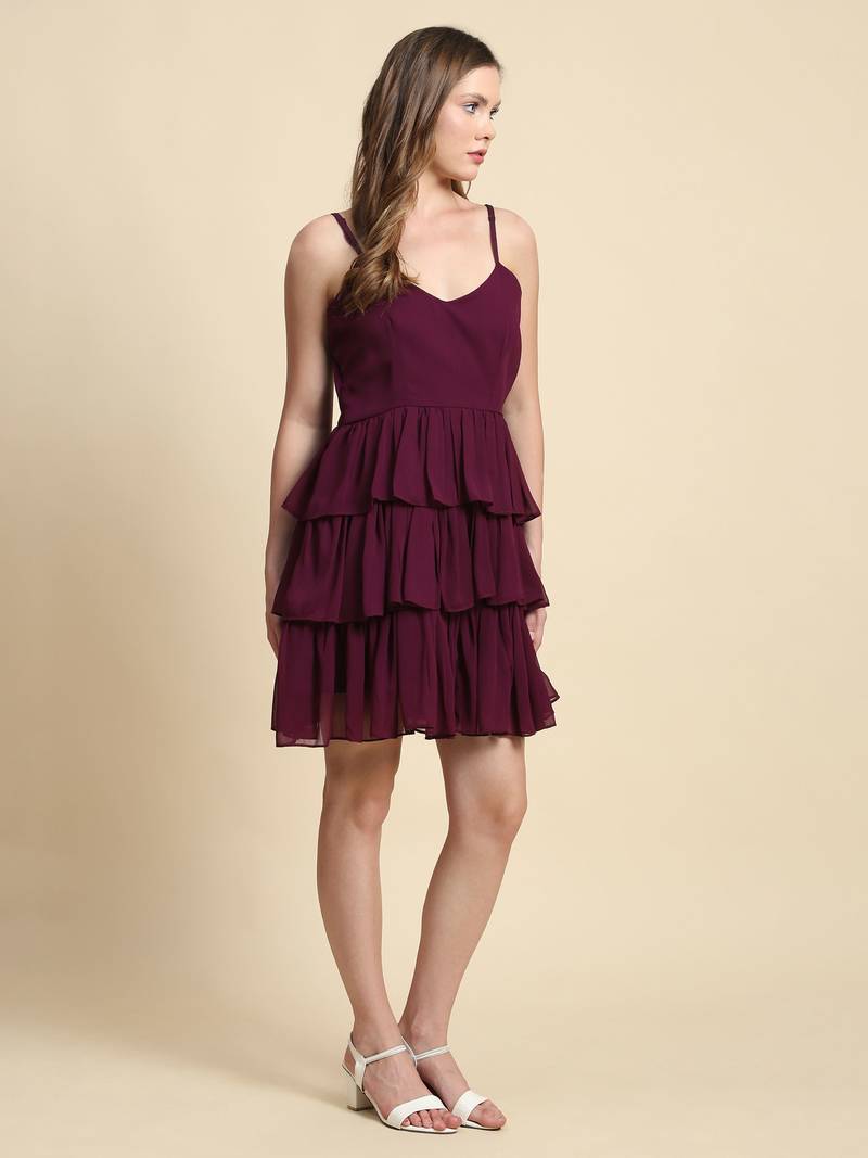 Versatile Georgette Short Western Dress for Parties and Casual Wear