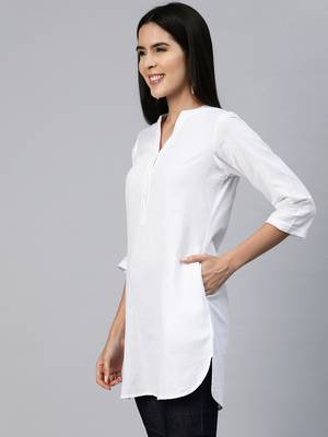 Ayaany women collared u shape hem smart tunic 3