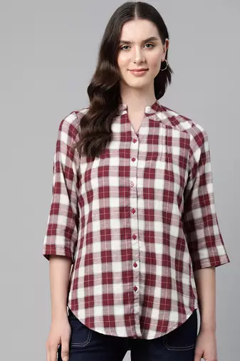 Collared front open warm winter shirt