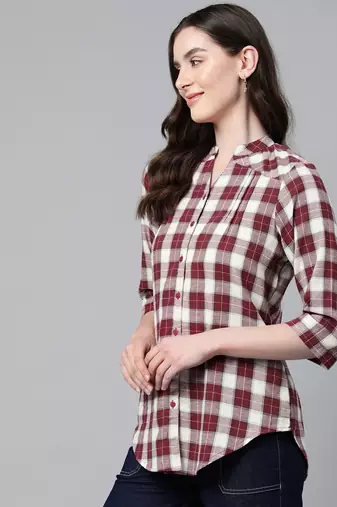 Collared front open warm winter shirt