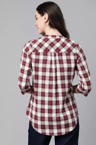 Collared front open warm winter shirt