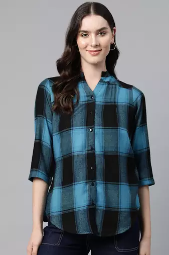 Collared front open warm winter shirt