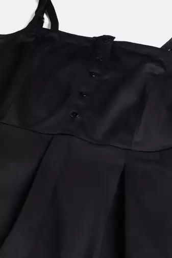 Women black collard neck casual dress