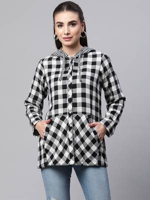 Winter casual shirt with hood 2