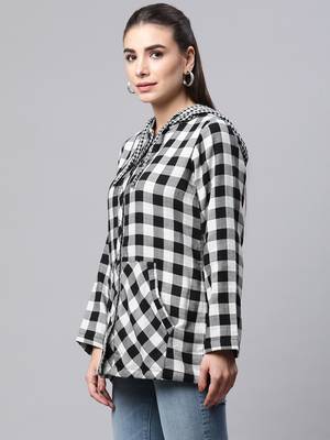 Winter casual shirt with hood 3